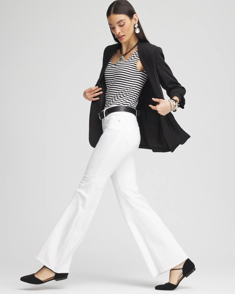 SPARK Flare Fit ホワイトデニムパンツ 32x36 SPARK FLARE JEANS – ROS